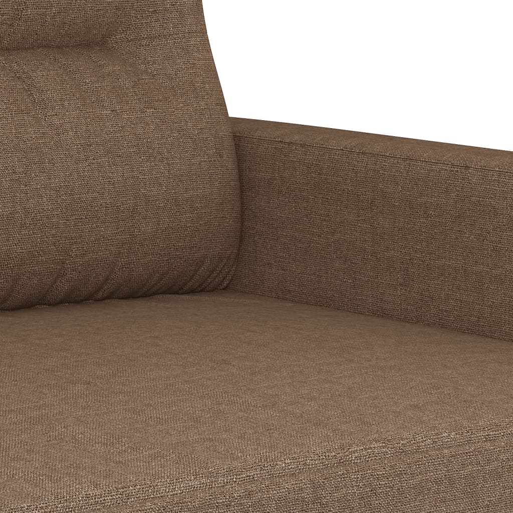 4-dijelni set sofa s jastucima smeđi od tkanine