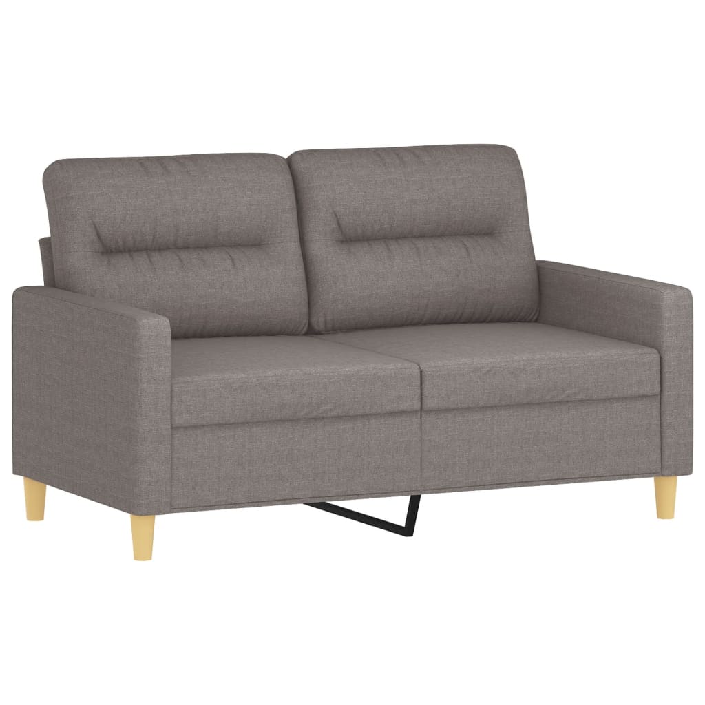 4-dijelni set sofa s jastucima smeđesivi od tkanine