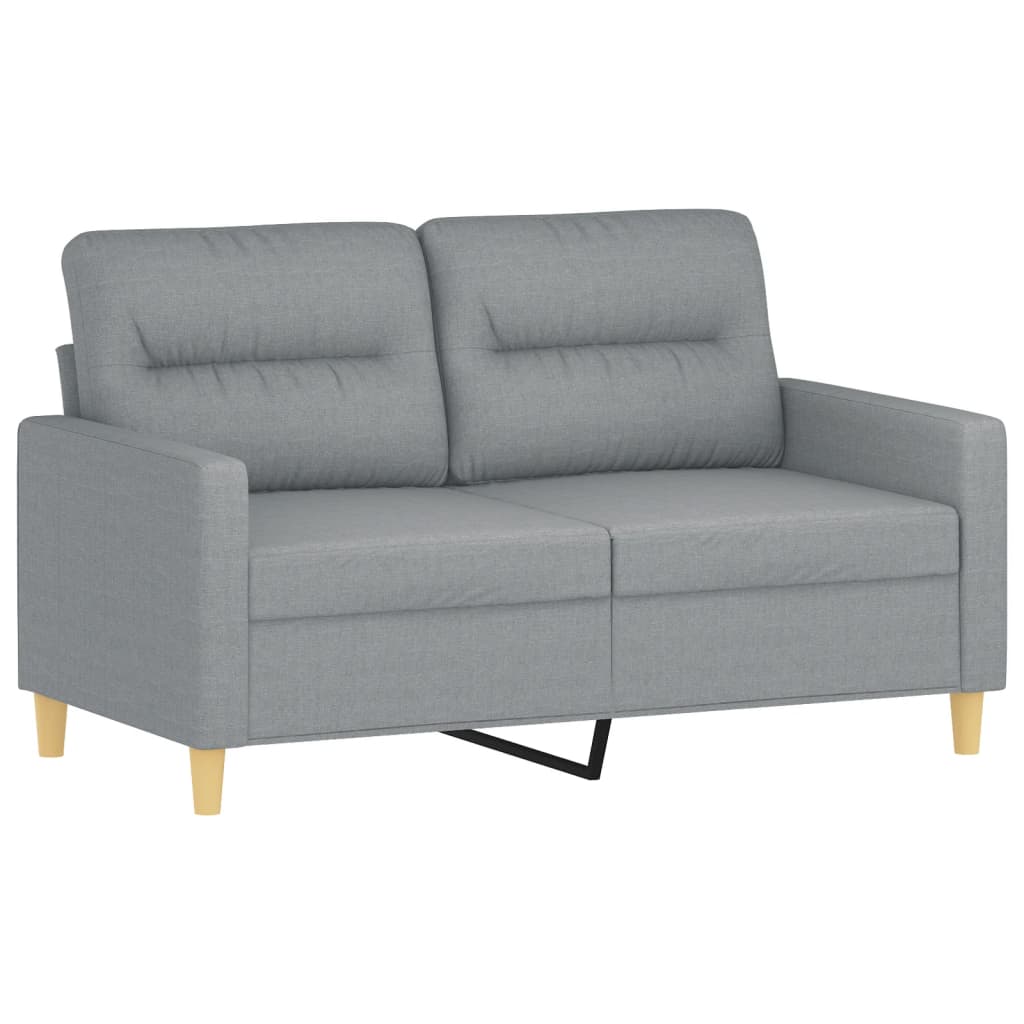 4-dijelni set sofa s jastucima svjetlosivi od tkanine