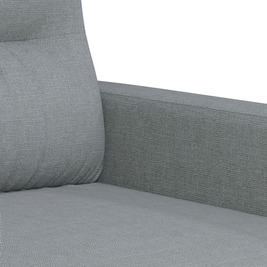 4-dijelni set sofa s jastucima svjetlosivi od tkanine