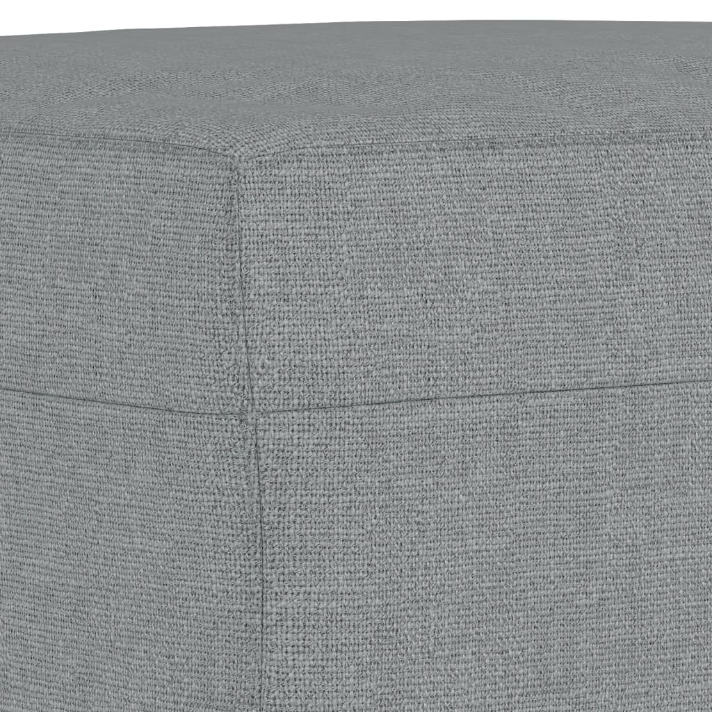 4-dijelni set sofa s jastucima svjetlosivi od tkanine