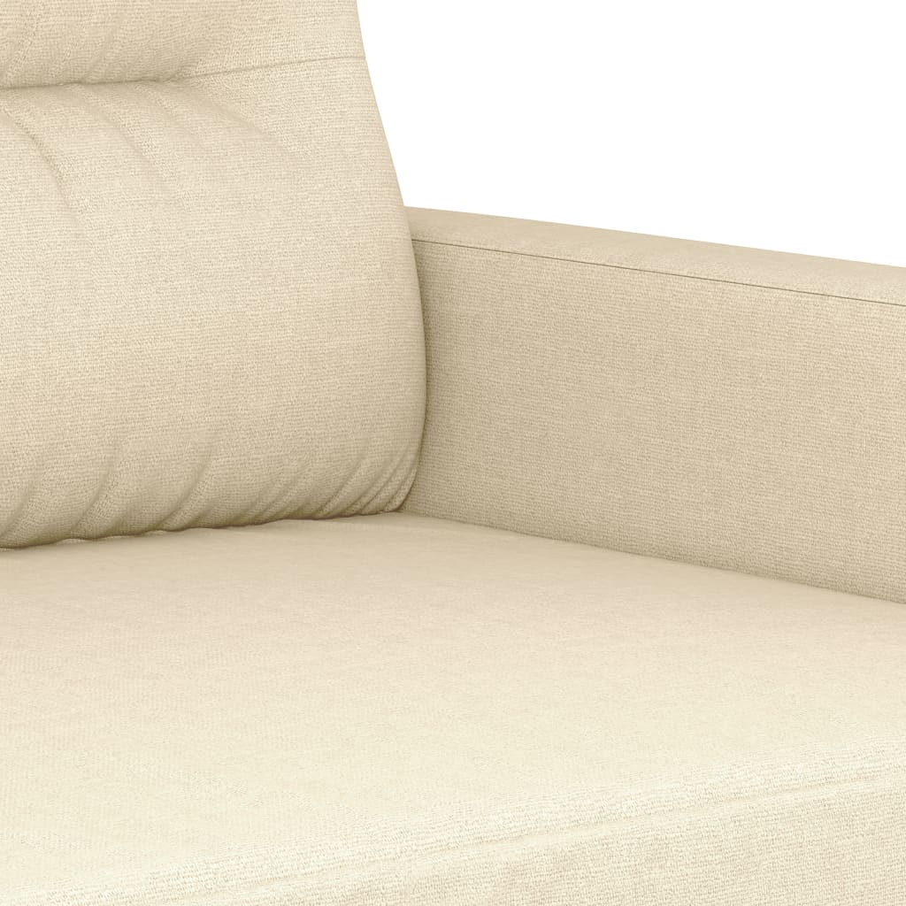4-dijelni set sofa s jastucima krem od tkanine
