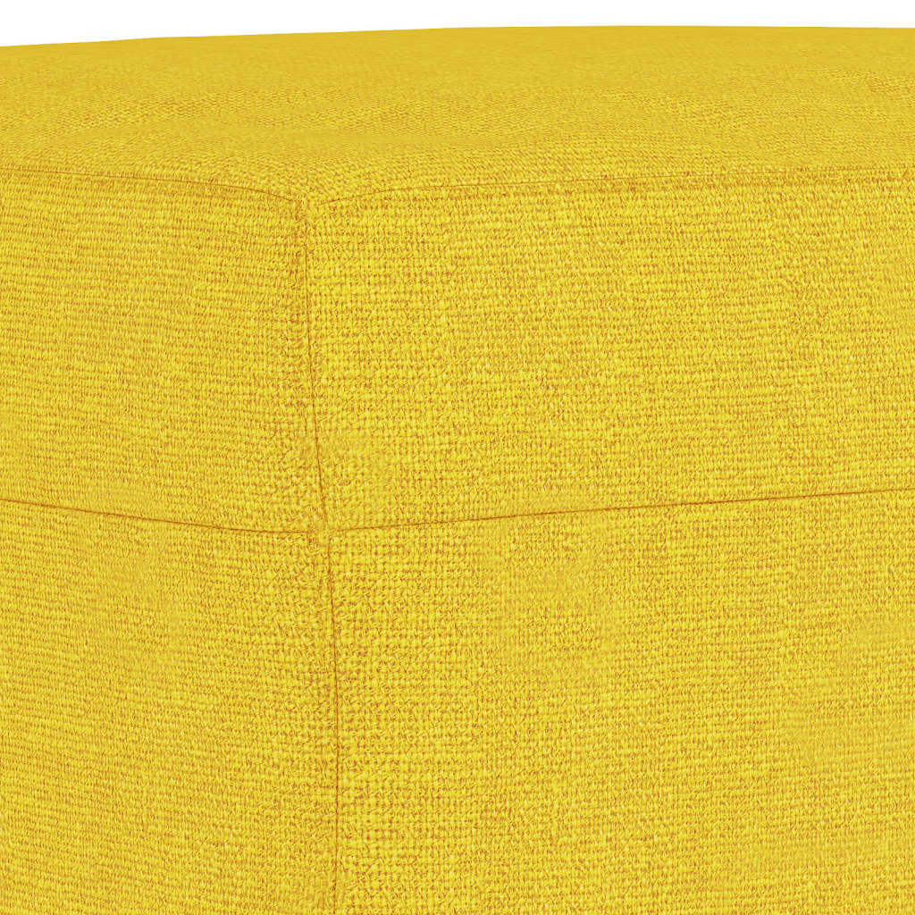 4-dijelni set sofa s jastucima svjetložuti od tkanine
