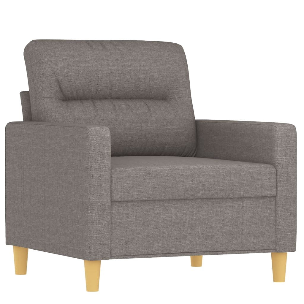 4-dijelni set sofa s jastucima smeđesivi od tkanine
