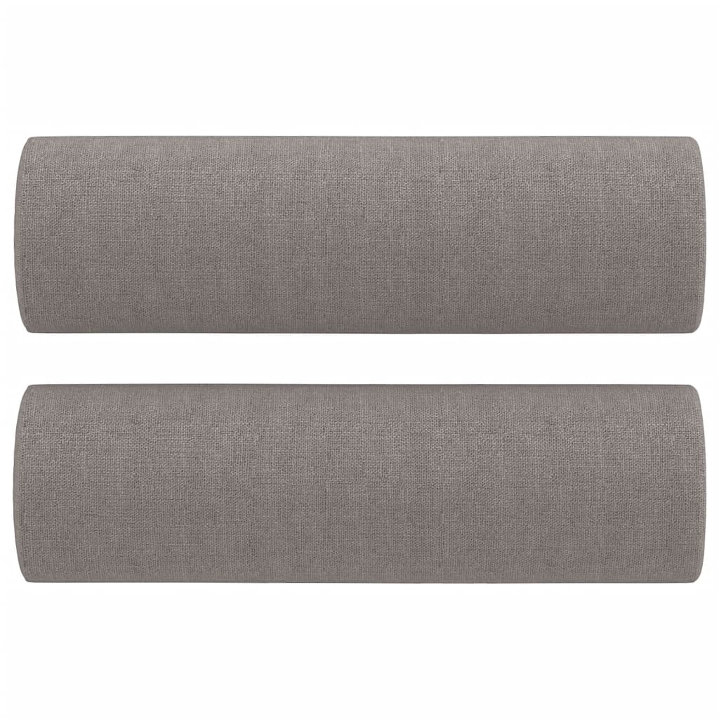2-dijelni set sofa s jastucima smeđesivi od tkanine