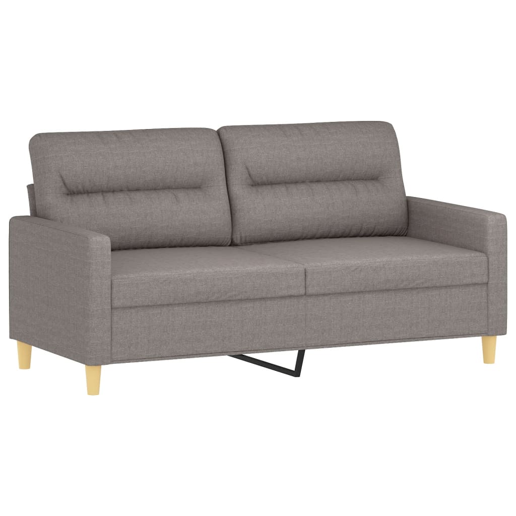 3-dijelni set sofa s jastucima smeđesivi od tkanine