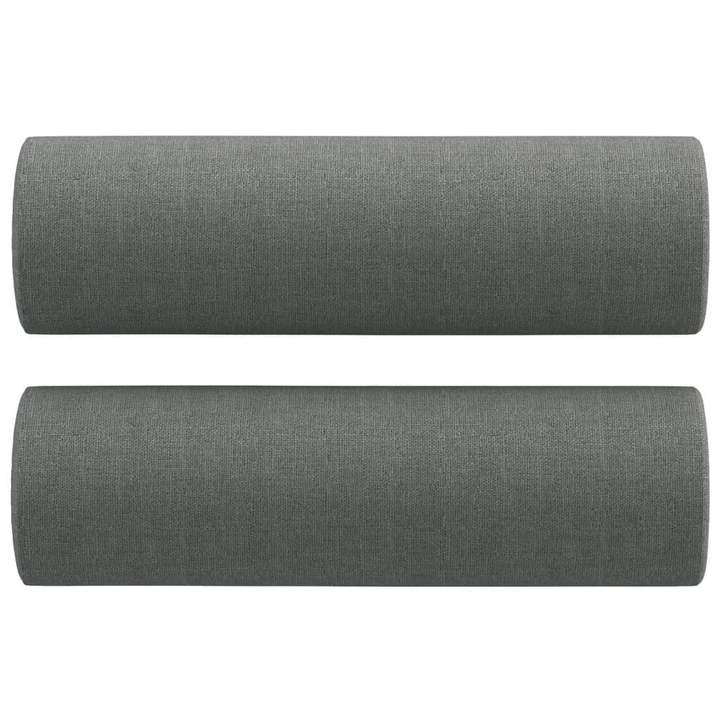 2-dijelni set sofa s jastucima tamnosivi od tkanine
