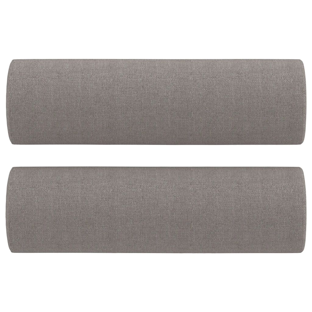 2-dijelni set sofa s jastucima smeđesivi od tkanine