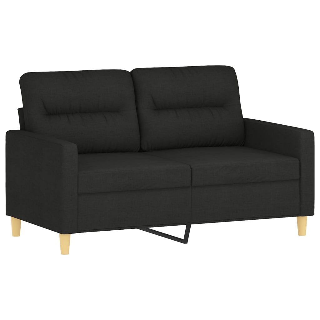 3-dijelni set sofa s jastucima crni od mikrovlakana