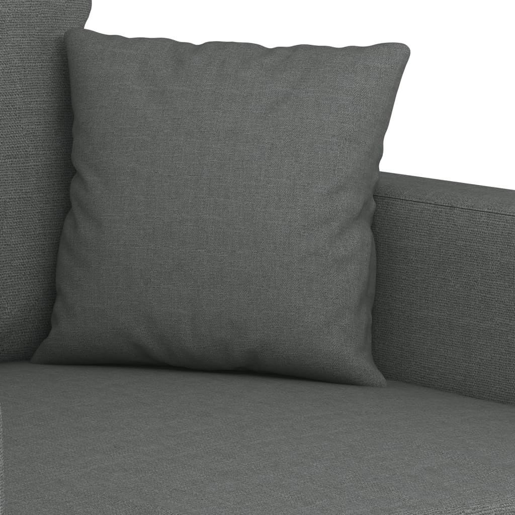 4-dijelni set sofa s jastucima tamnosivi od tkanine