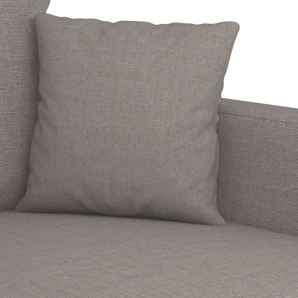 2-dijelni set sofa s jastucima smeđesivi od tkanine