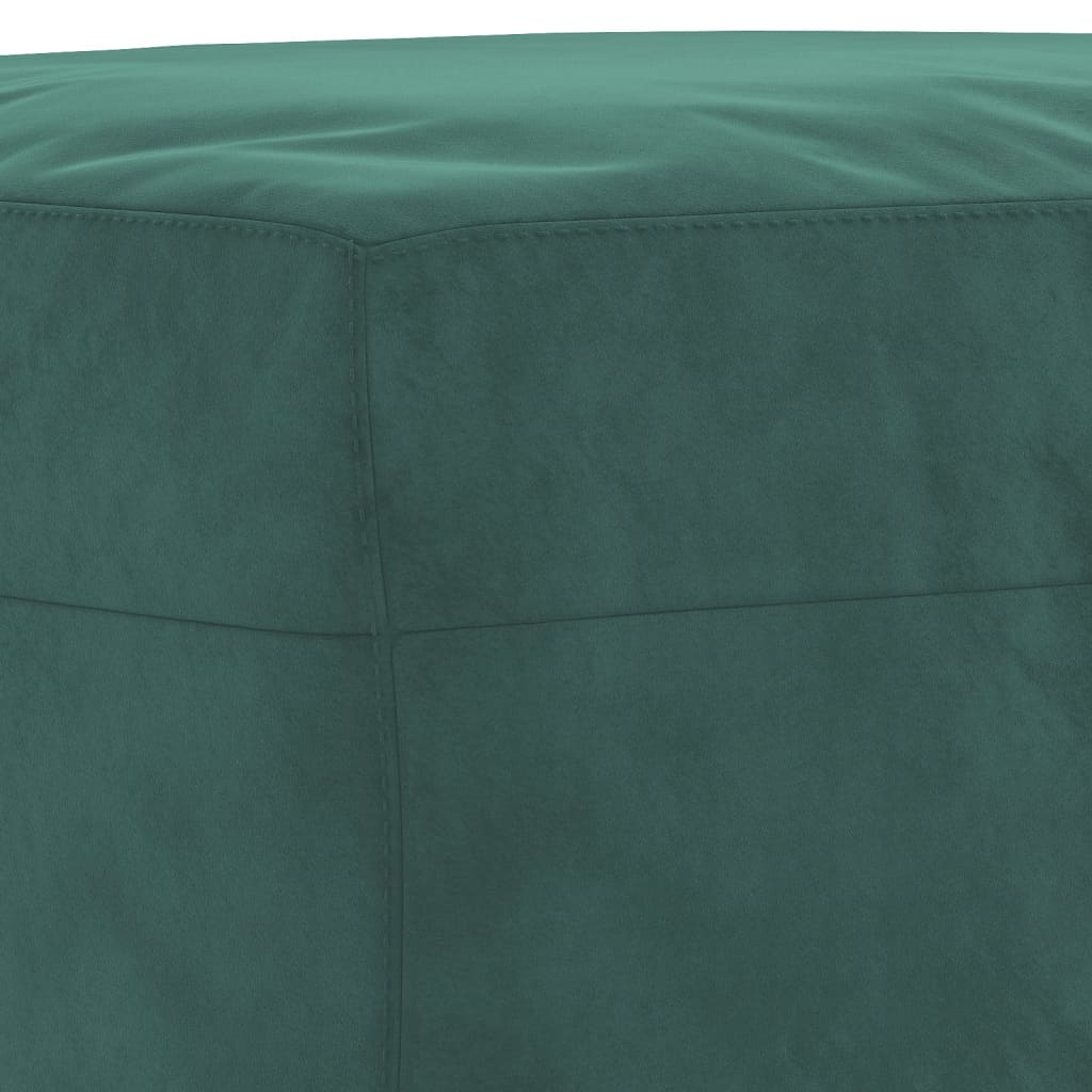 4-dijelni set sofa s jastucima tamnozeleni baršunasti