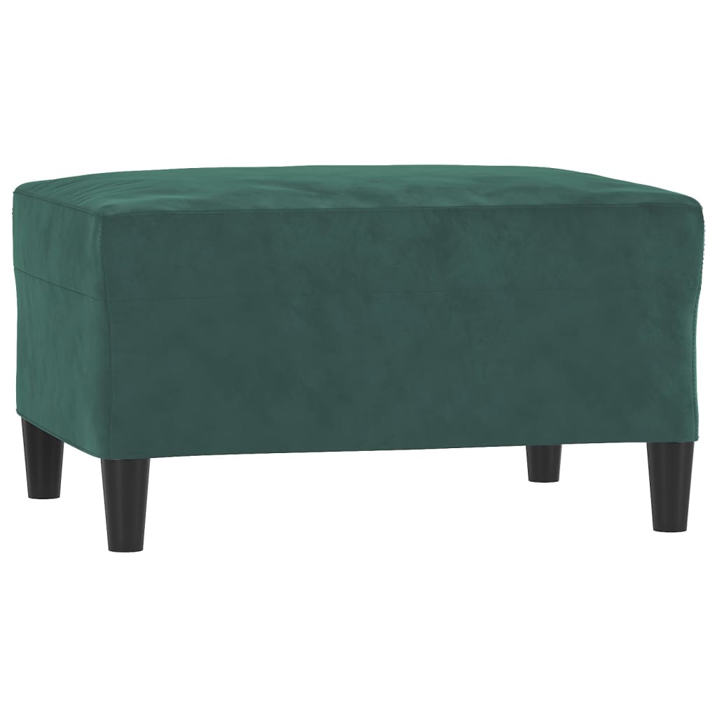 3-dijelni set sofa s jastucima tamnozeleni baršunasti
