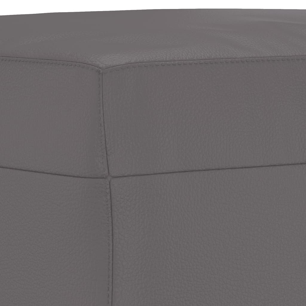 3-dijelni set sofa s jastucima sivi od umjetne kože