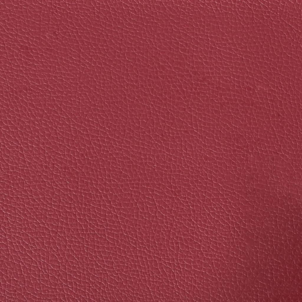 3-dijelni set sofa s jastucima boja vina od umjetne kože