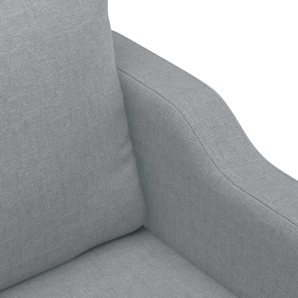 3-dijelni set sofa s jastucima svjetlosivi od tkanine