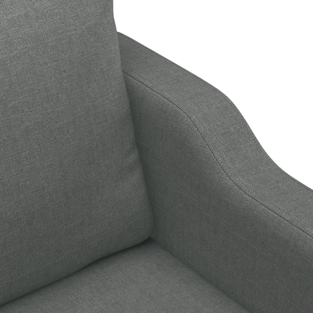 3-dijelni set sofa s jastucima tamnosivi od tkanine
