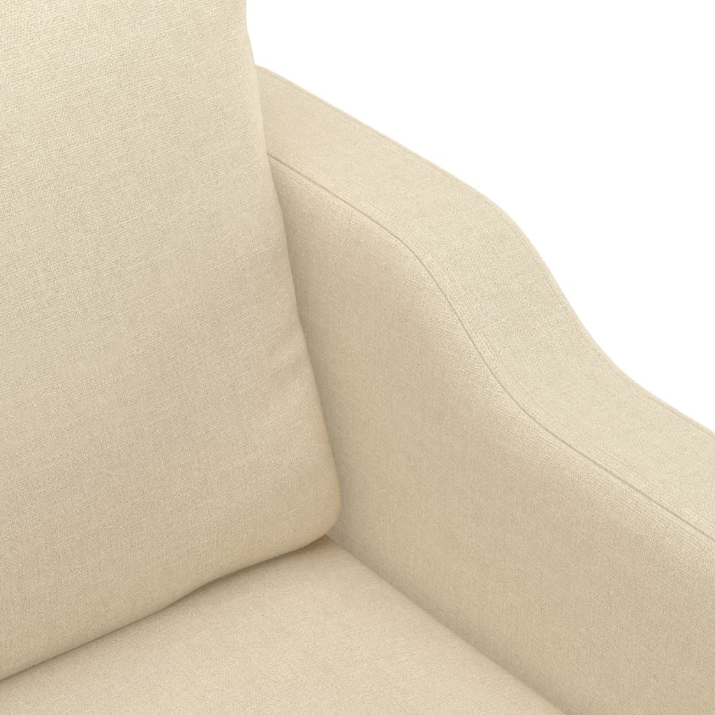 3-dijelni set sofa s jastucima krem od tkanine