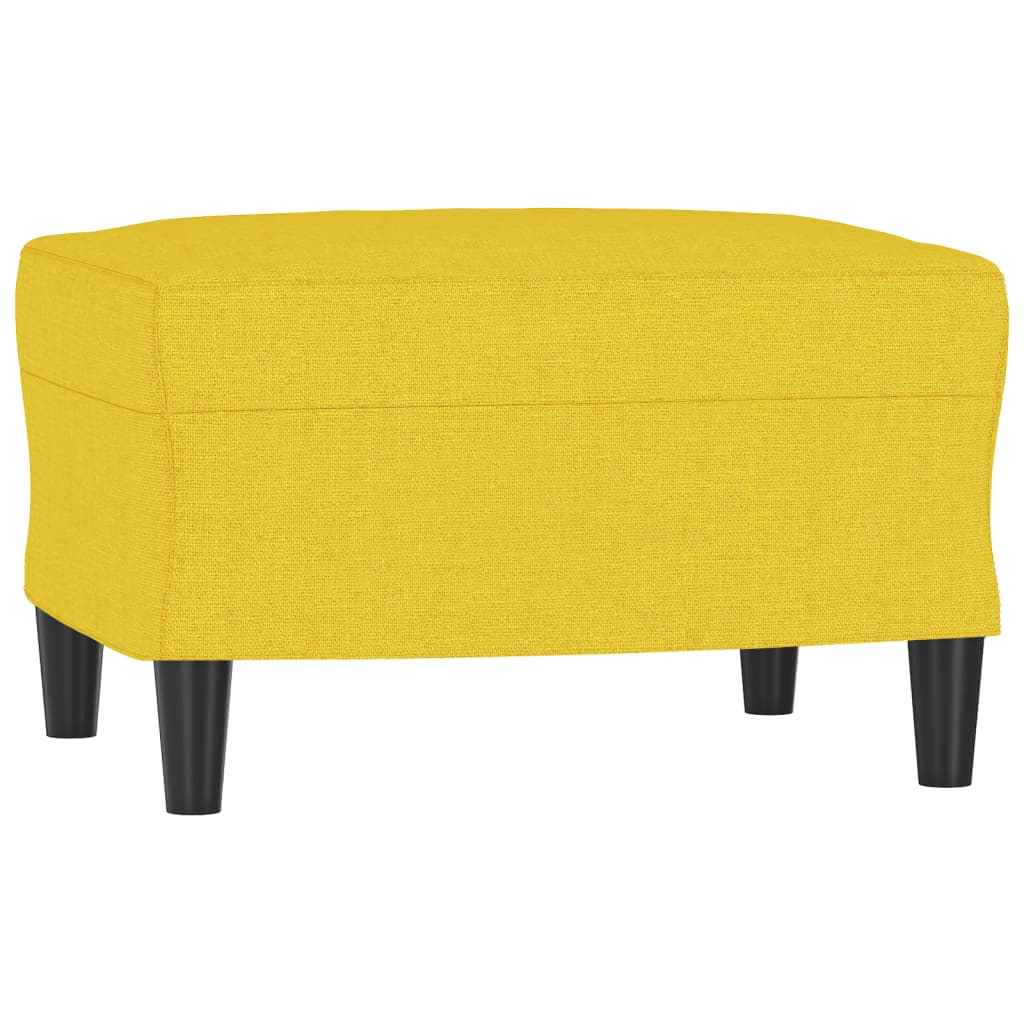 4-dijelni set sofa s jastucima svjetložuti od tkanine