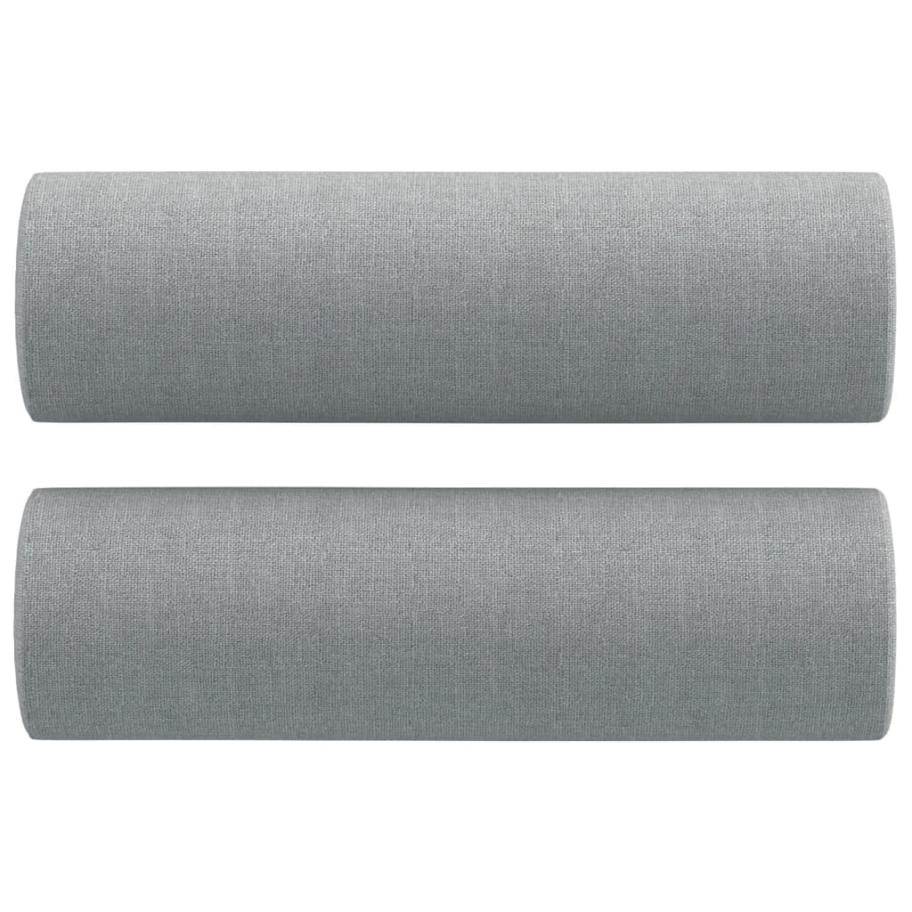 3-dijelni set sofa s jastucima svjetlosivi od tkanine
