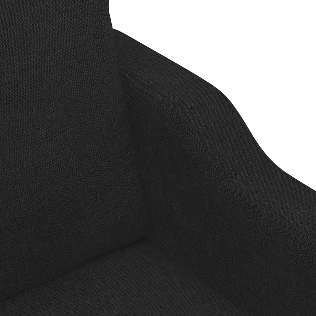 3-dijelni set sofa s jastucima crni od mikrovlakana