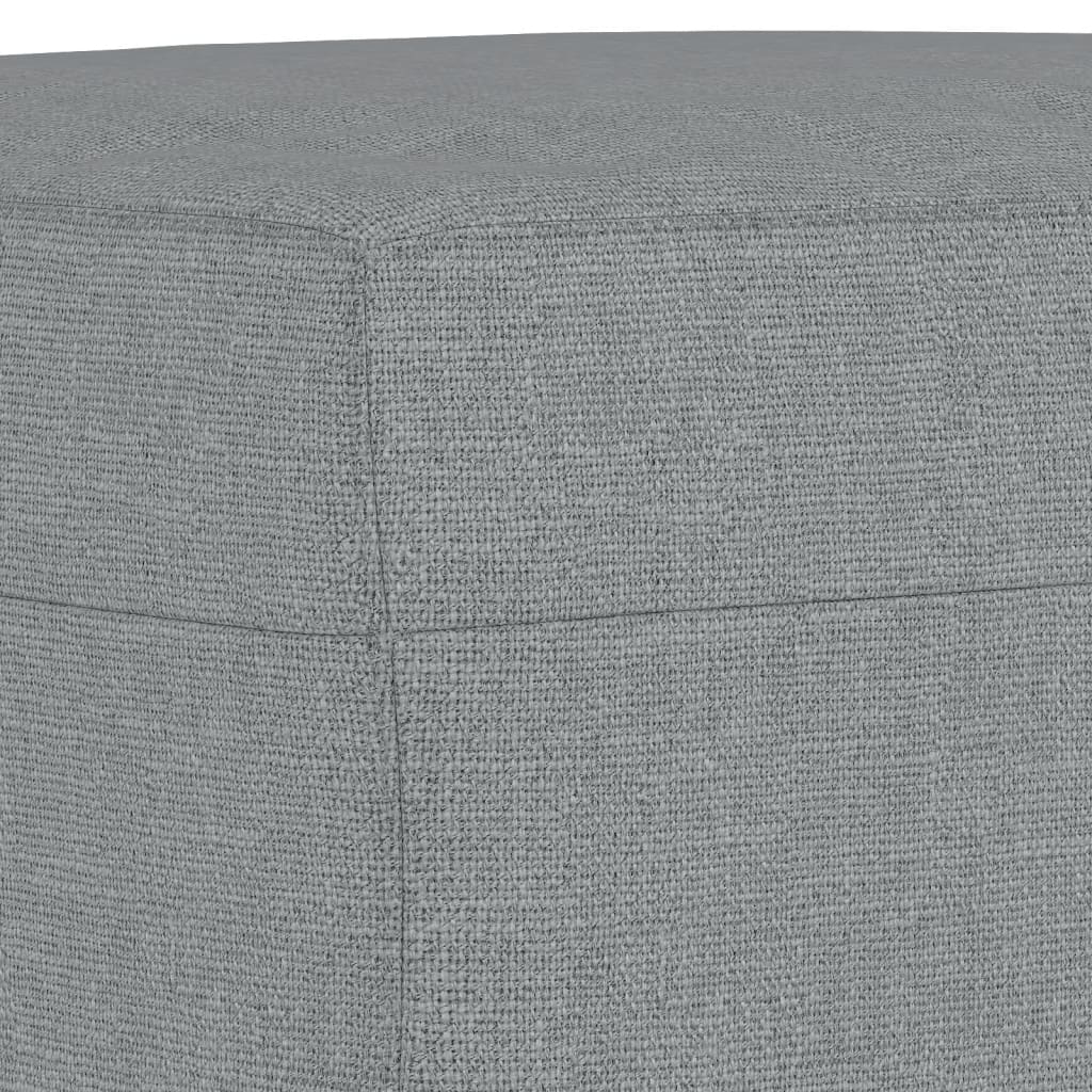 4-dijelni set sofa s jastucima svjetlosivi od tkanine