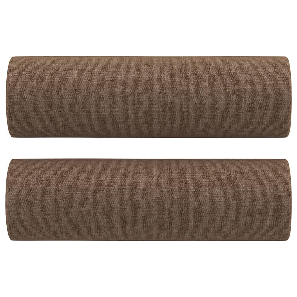4-dijelni set sofa s jastucima smeđi od tkanine