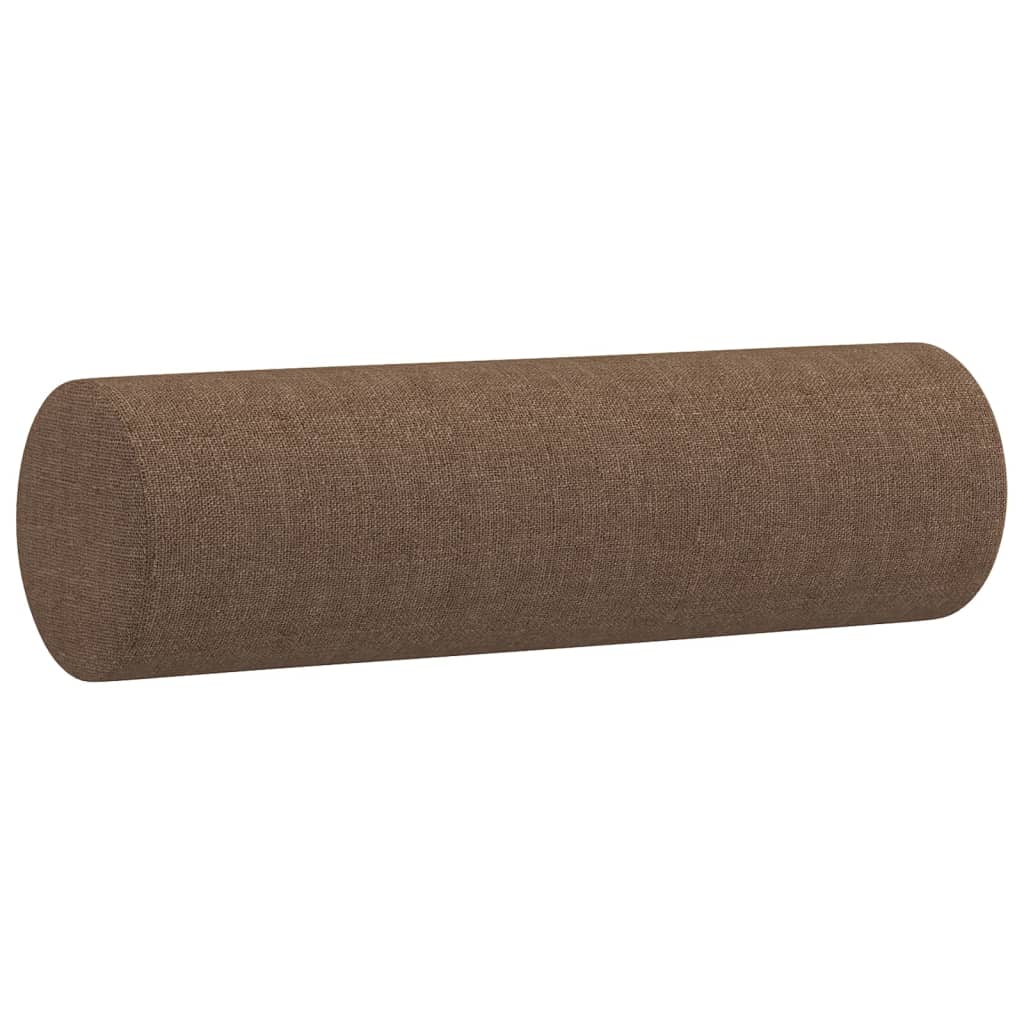 4-dijelni set sofa s jastucima smeđi od tkanine