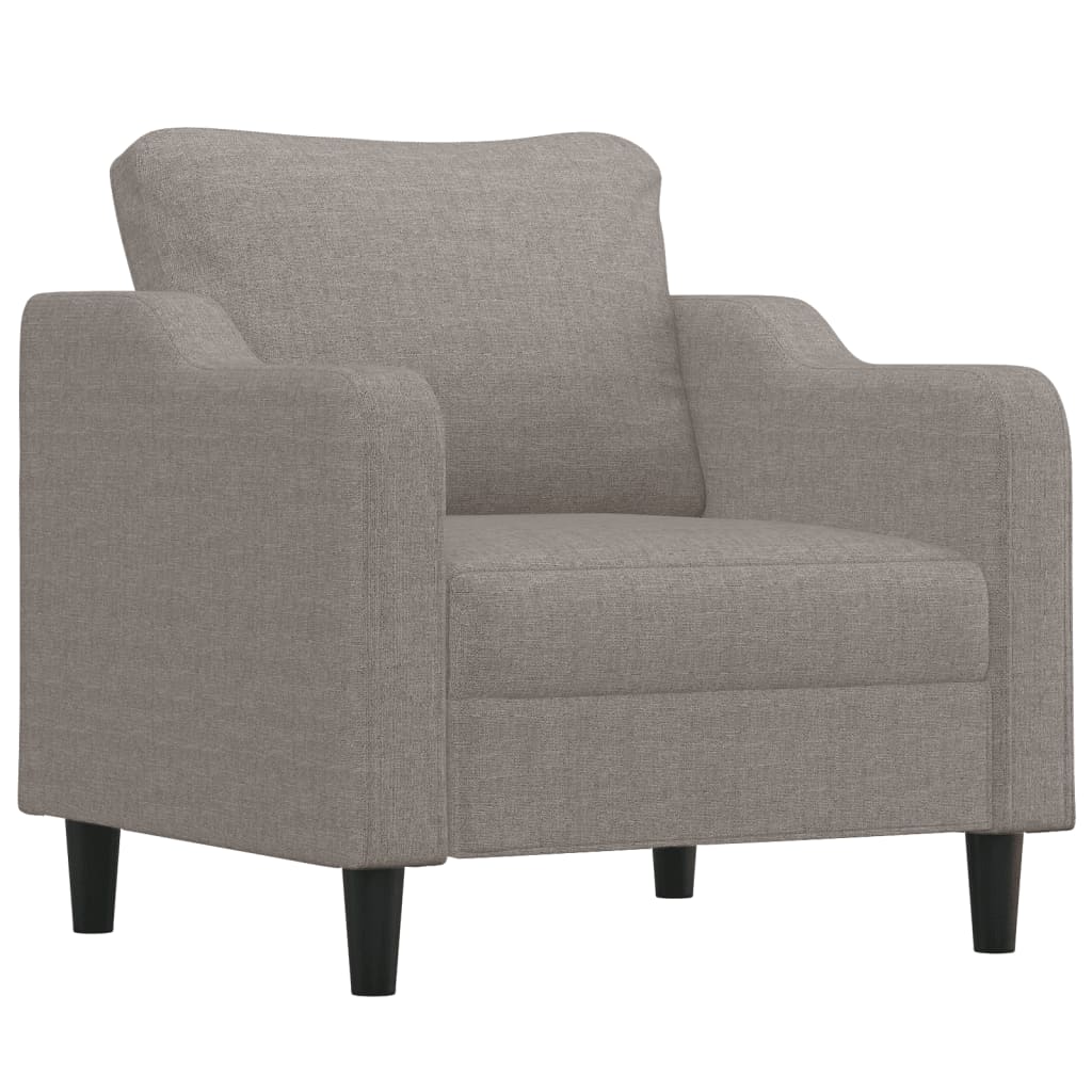 4-dijelni set sofa s jastucima smeđesivi od tkanine