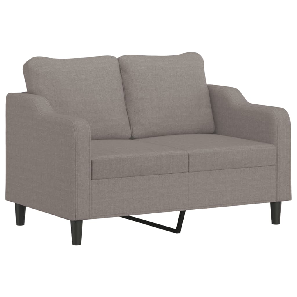 4-dijelni set sofa s jastucima smeđesivi od tkanine