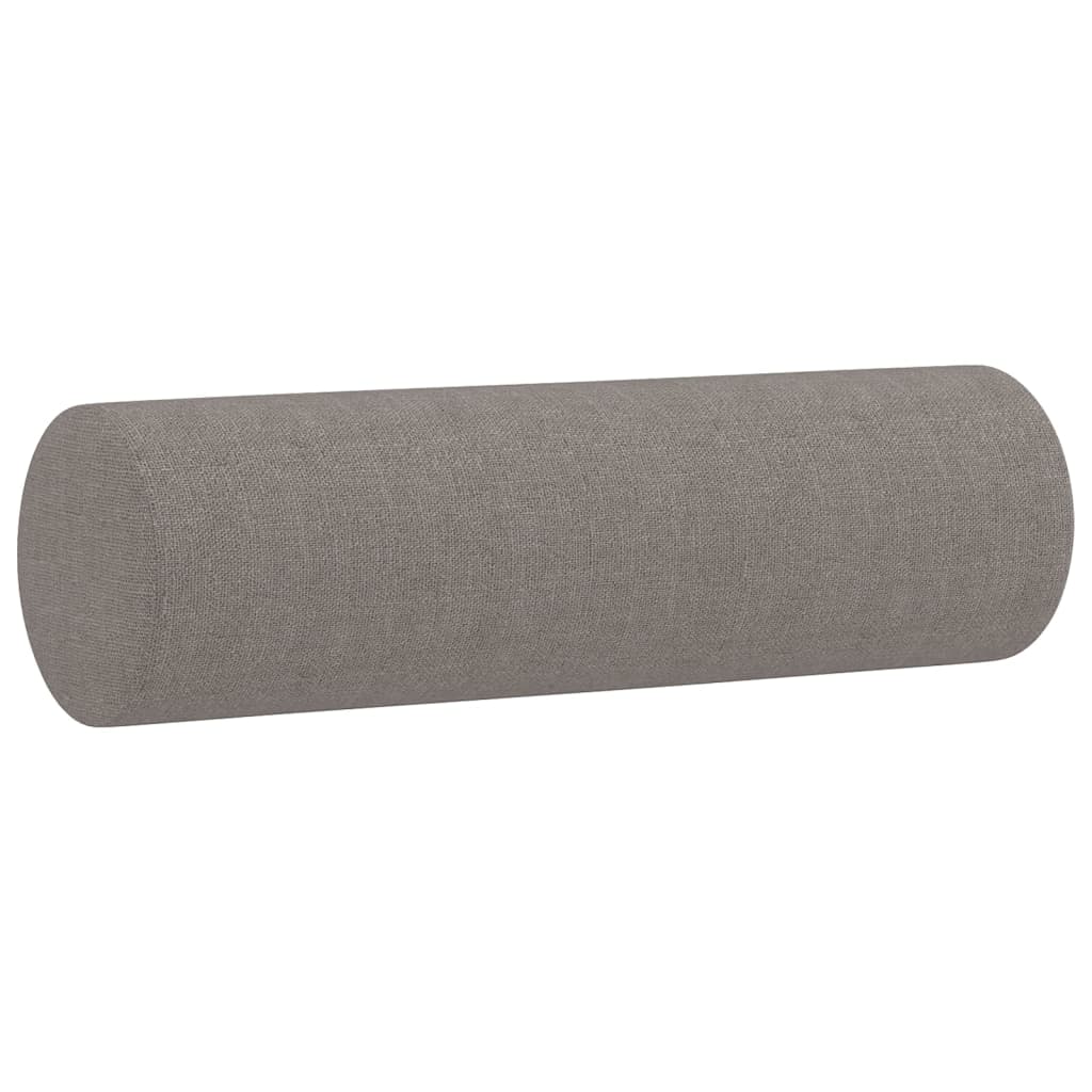 4-dijelni set sofa s jastucima smeđesivi od tkanine