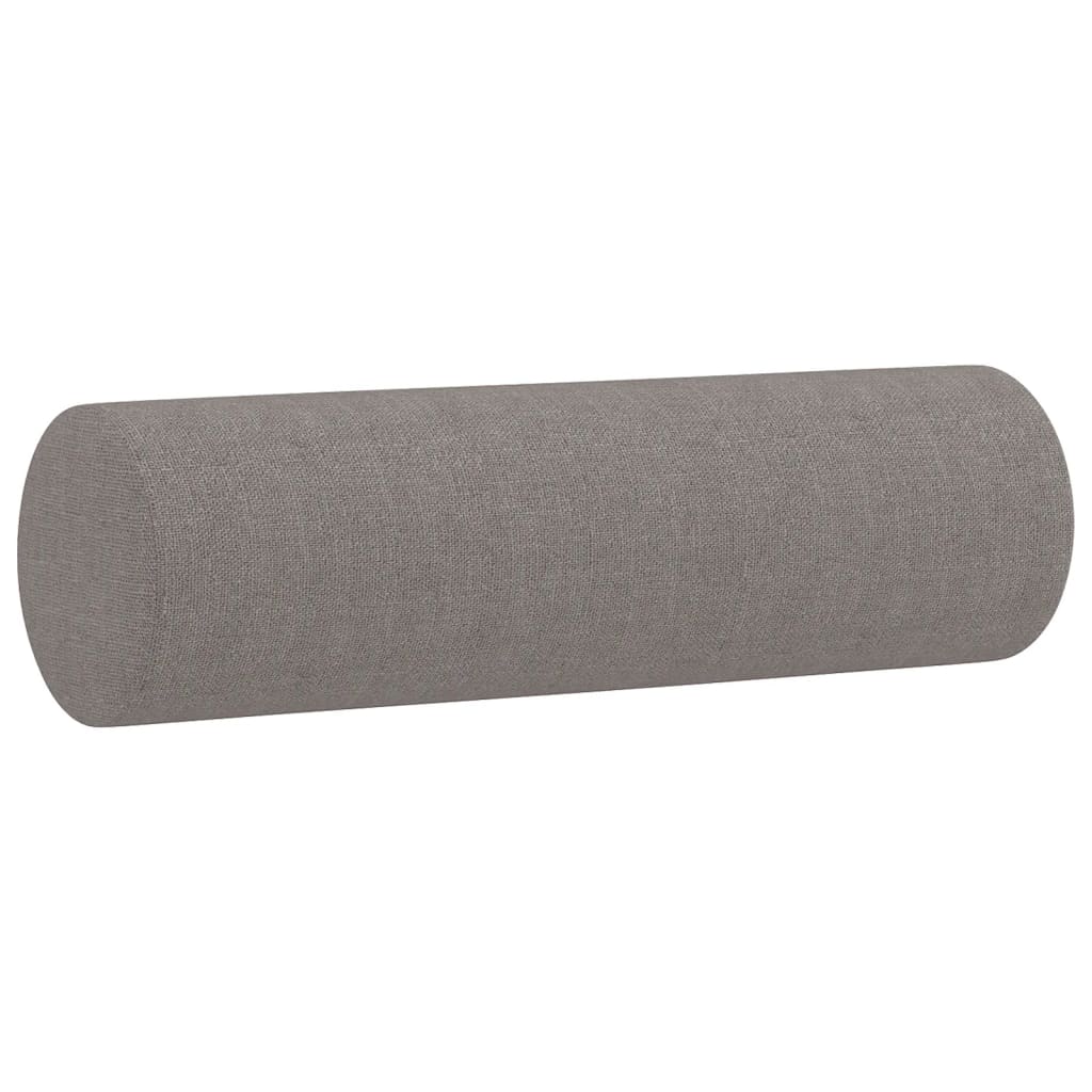 2-dijelni set sofa s jastucima smeđesivi od tkanine
