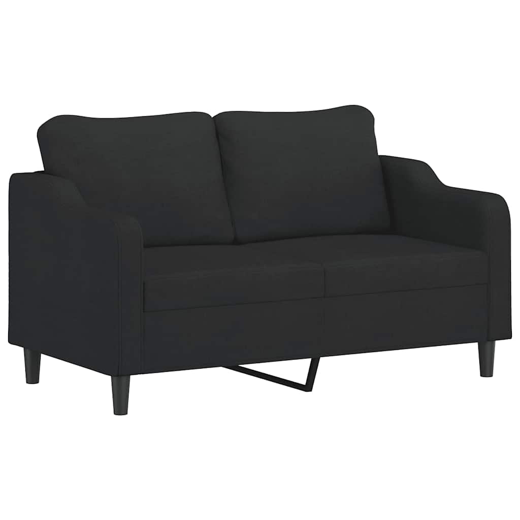 3-dijelni set sofa s jastucima crni od mikrovlakana