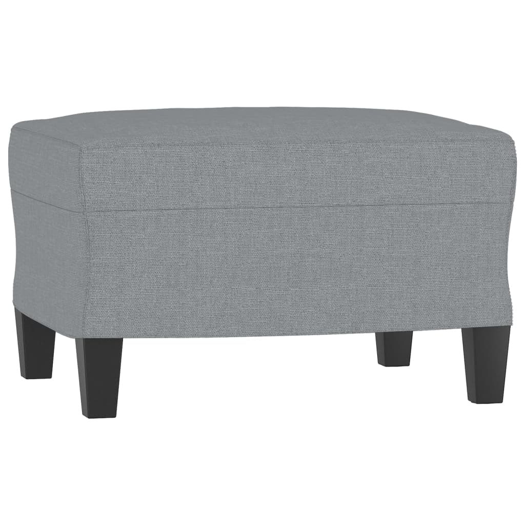 3-dijelni set sofa s jastucima svjetlosivi od tkanine