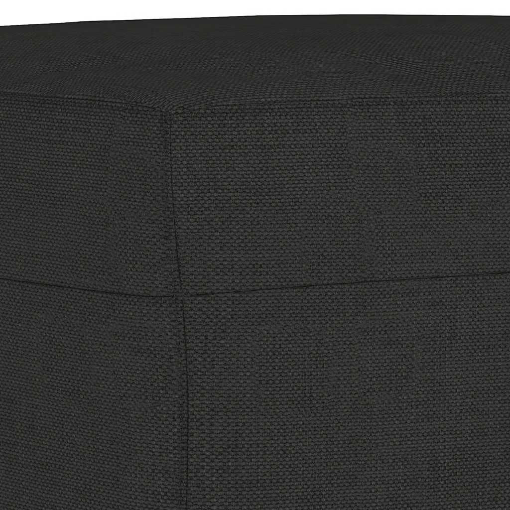 3-dijelni set sofa s jastucima crni od tkanine