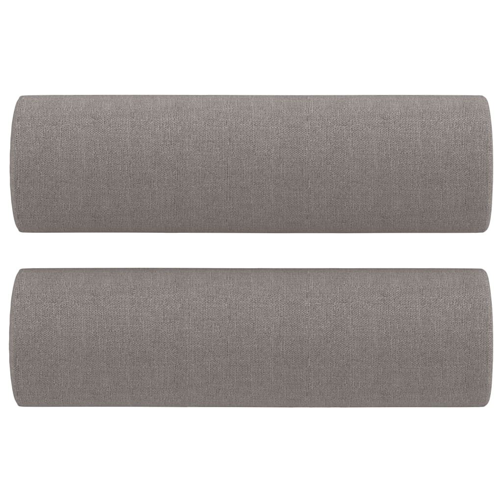 2-dijelni set sofa s jastucima smeđesivi od tkanine