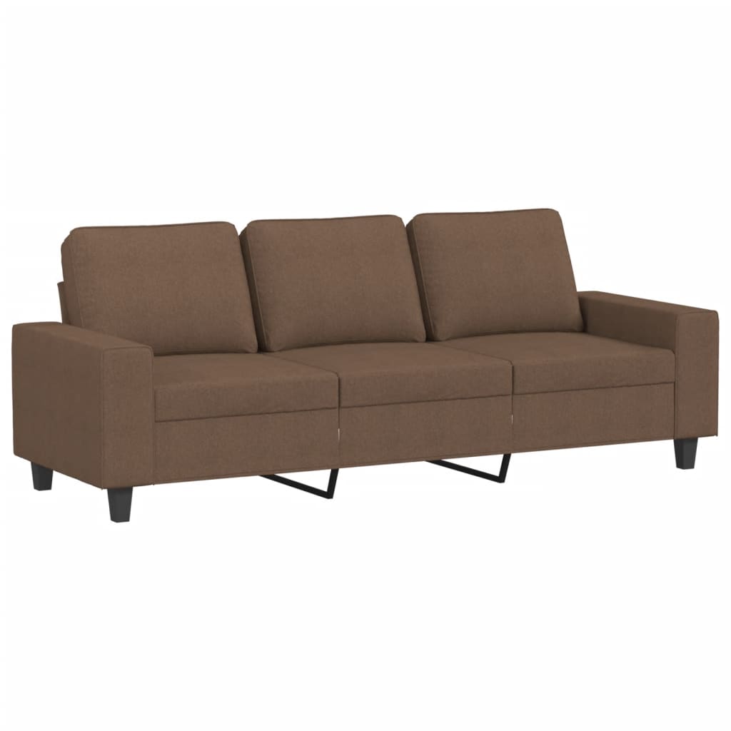 3-dijelni set sofa smeđi od tkanine