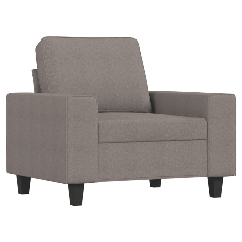 3-dijelni set sofa smeđesivi od tkanine
