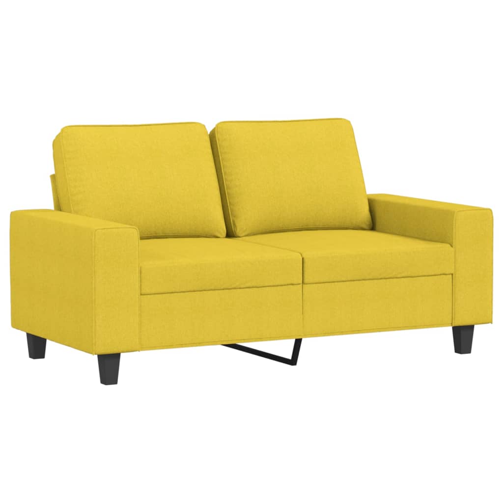 4-dijelni set sofa svjetložuti od tkanine