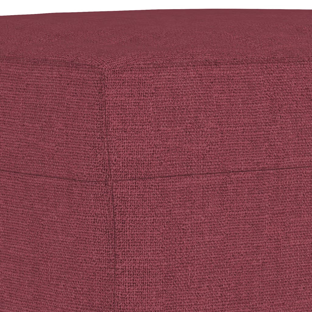 4-dijelni set sofa crvena boja vina od tkanine
