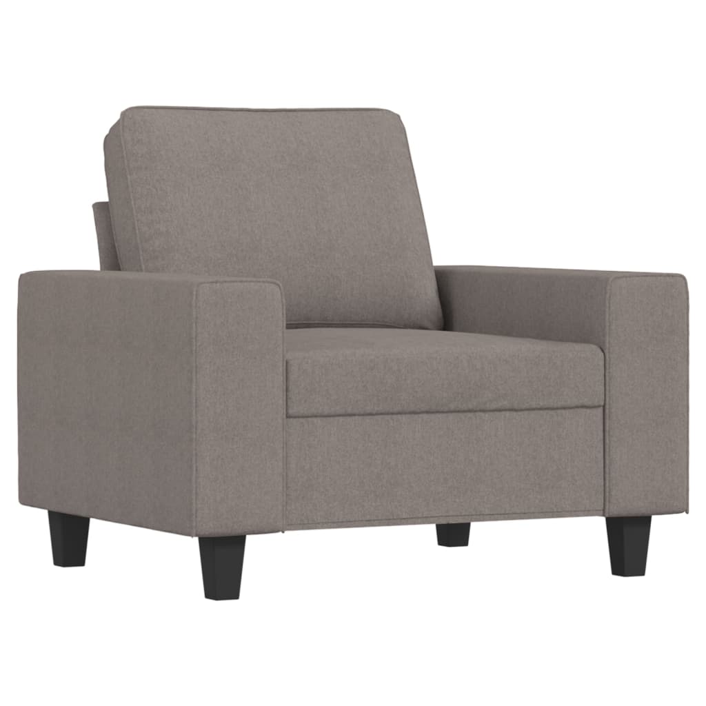 4-dijelni set sofa smeđesivi od tkanine
