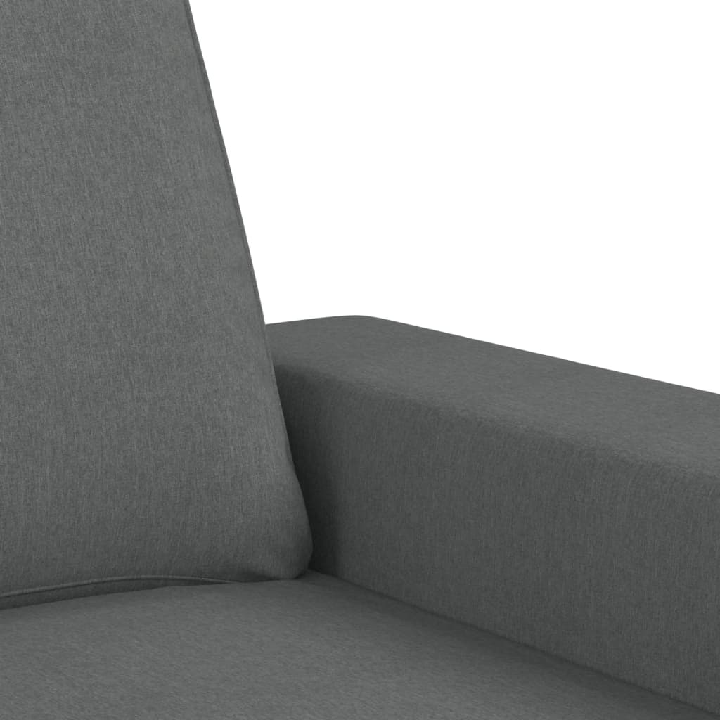 2-dijelni set sofa tamnosivi od tkanine