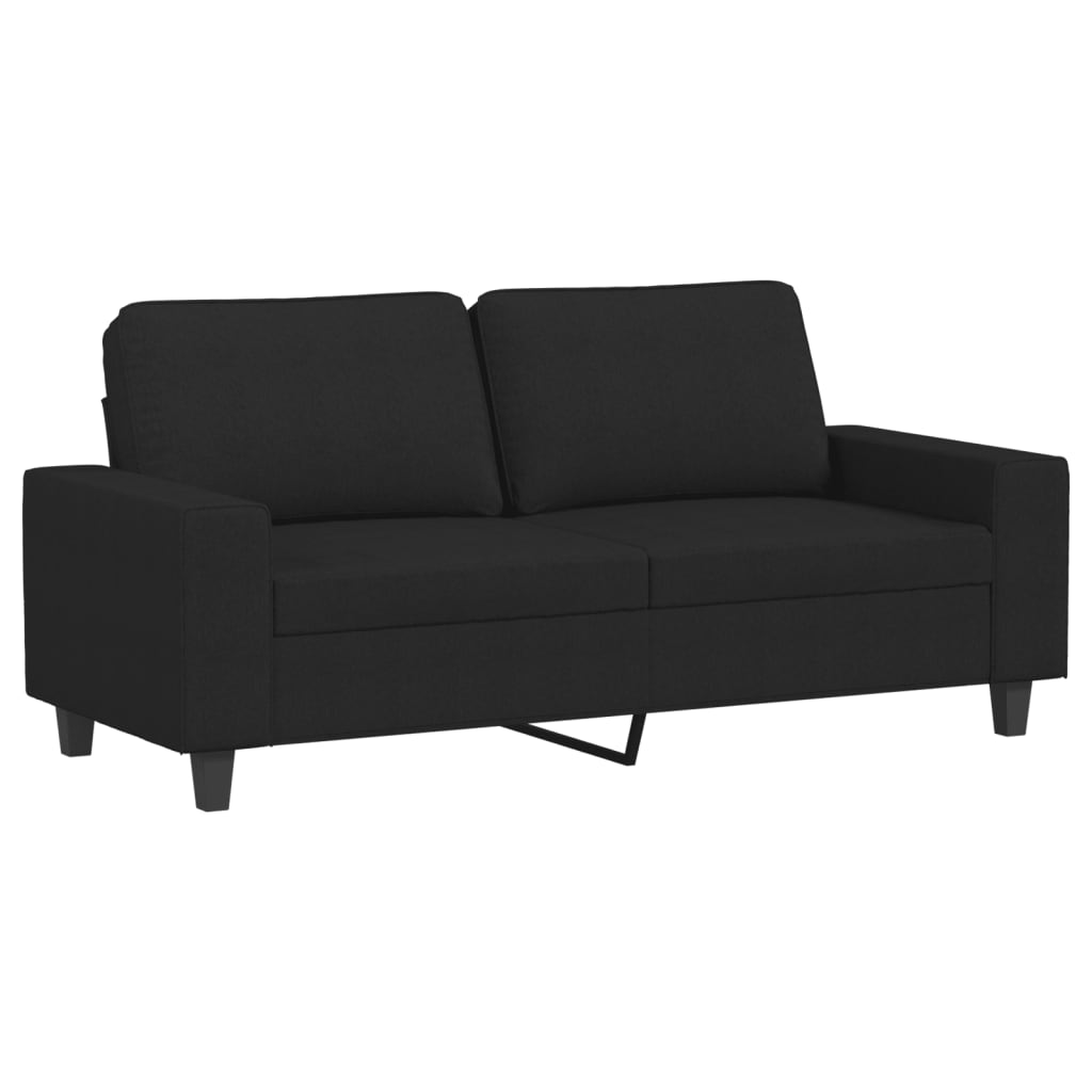 3-dijelni set sofa crni od tkanine