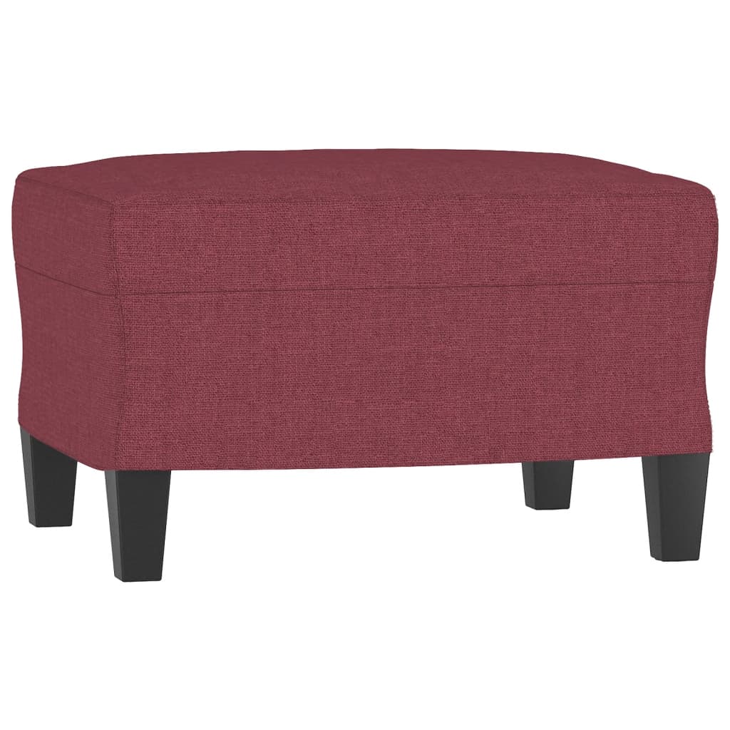 3-dijelni set sofa crvena boja vina od tkanine