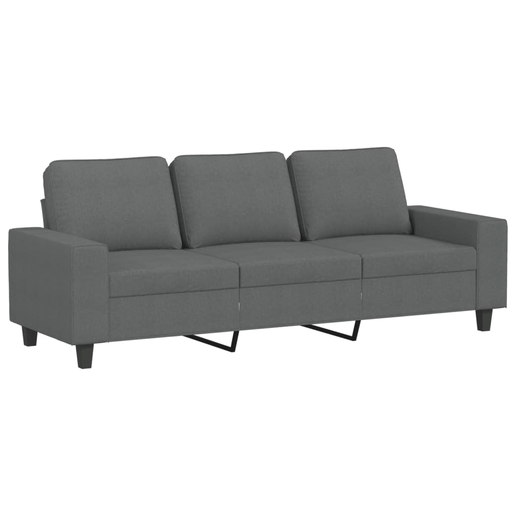3-dijelni set sofa tamnosivi od tkanine