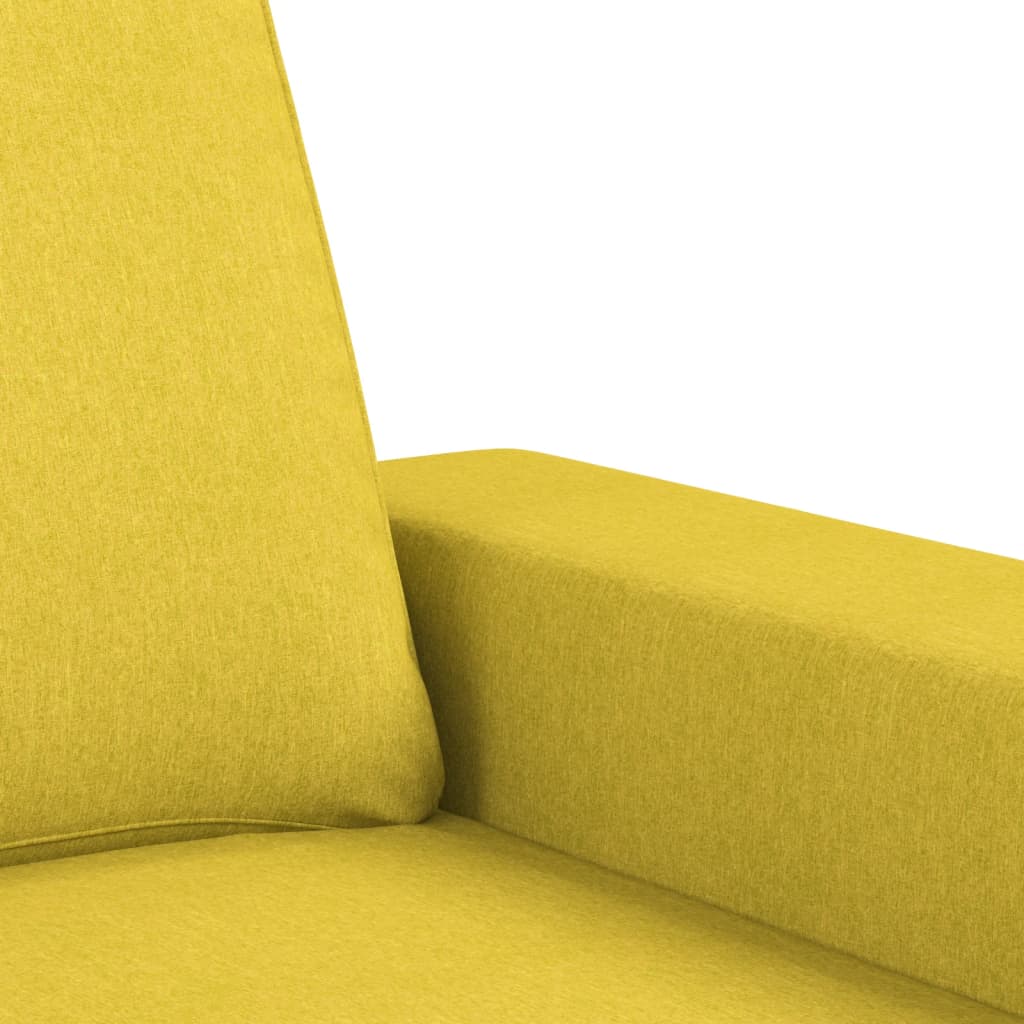 3-dijelni set sofa svjetložuti od tkanine