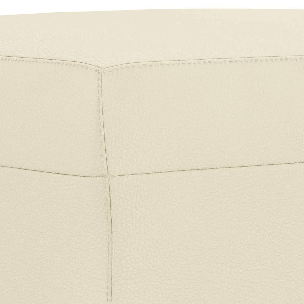 3-dijelni set sofa krem od umjetne kože