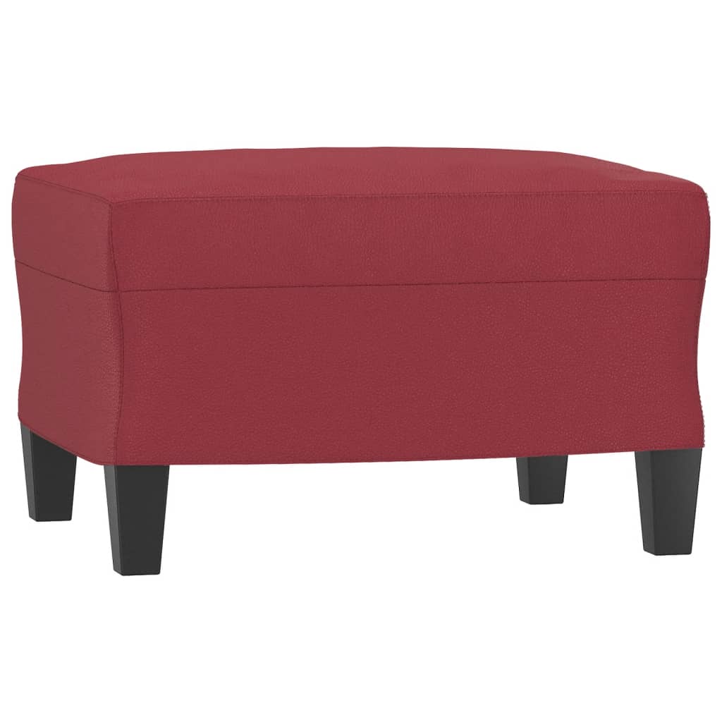 3-dijelna sofa garnitura vino crvena umjetna koža
