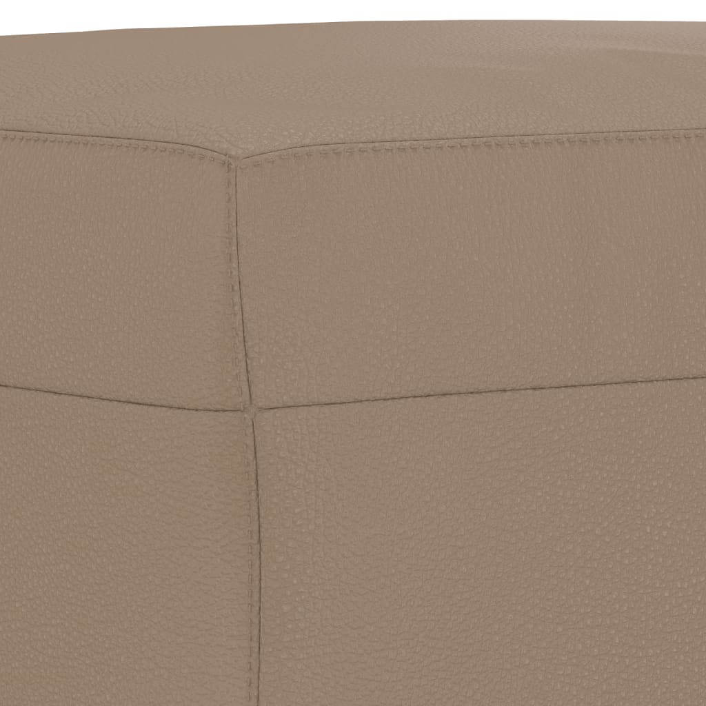 3-dijelni set sofa boja cappuccina od umjetne kože