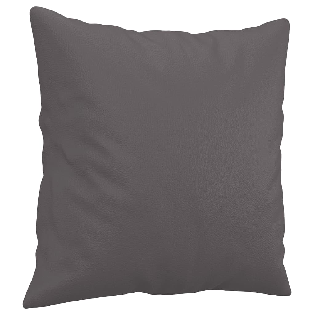 2-dijelni set sofa s jastucima sivi od umjetne kože